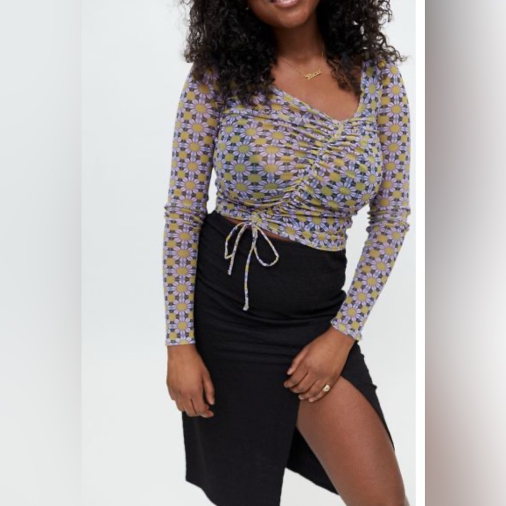 Urban outfitters see through long sleeve shirt